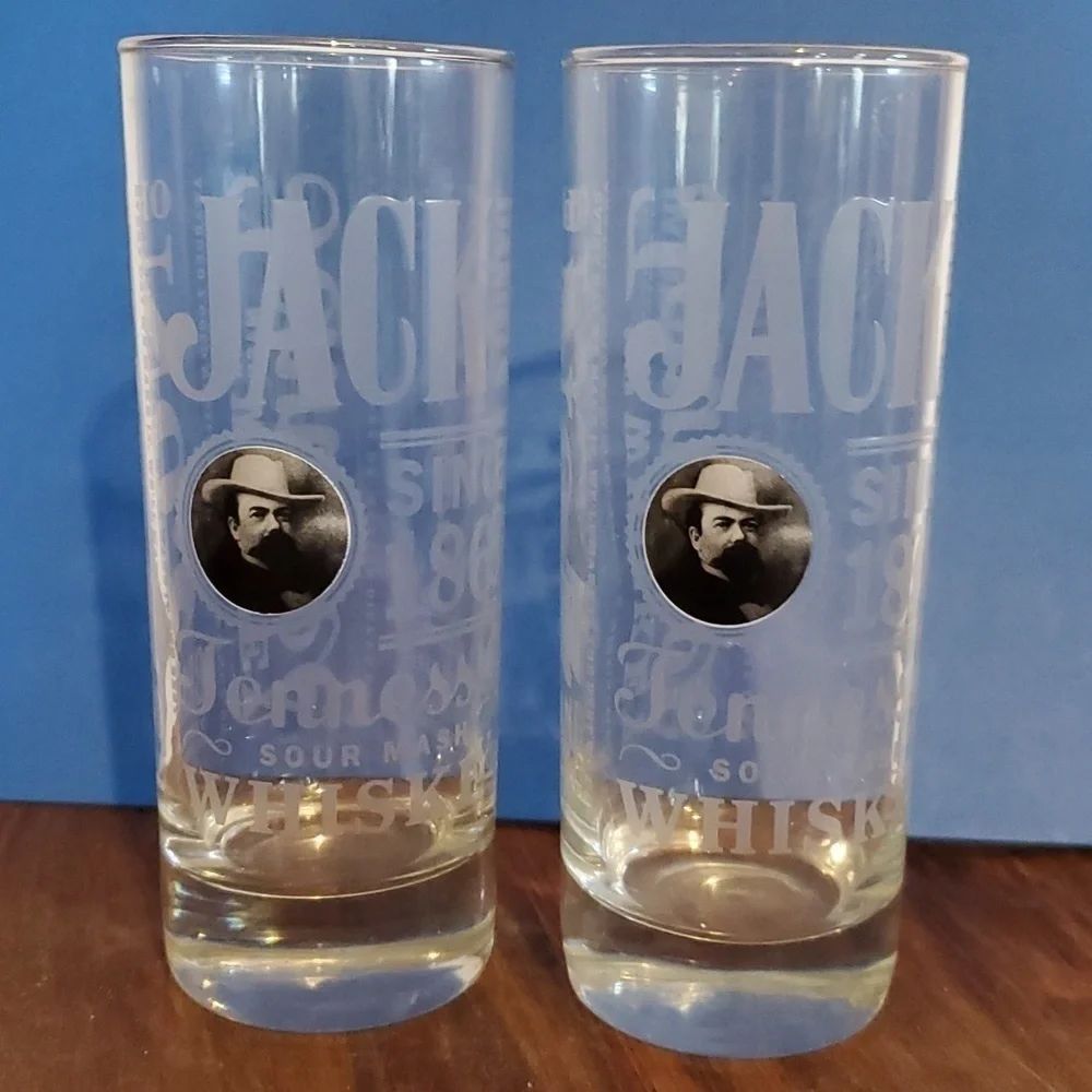 Jack Daniel's Whiskey Glasses - New never used Tall Boy Highball